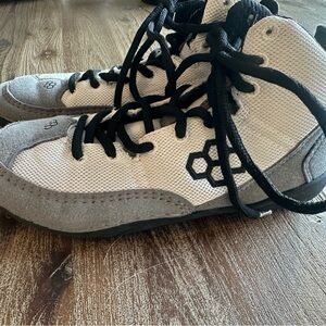 Kids High-Top Sneakers in Gray and Black